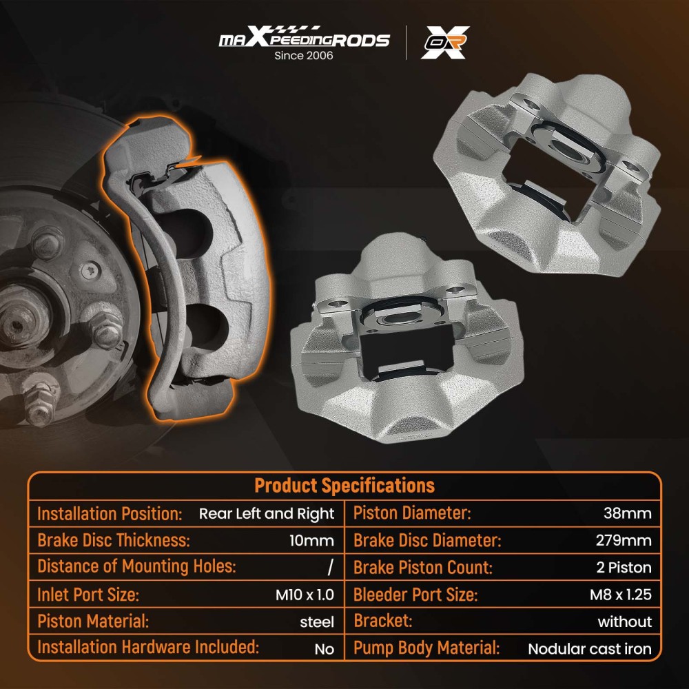 2xRear Brake Calipers Left Right compatible for Mercedes-Benz SL Saloon S-Class Coupe Kombi
