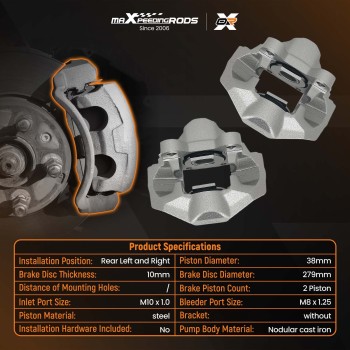 2xRear Brake Calipers Left Right compatible for Mercedes-Benz SL Saloon S-Class Coupe Kombi
