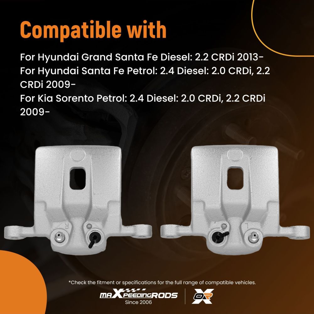 Étrier de Frein Arrière Droite compatible pour Hyundai Santa Fe 2.4 2009- 582302P700