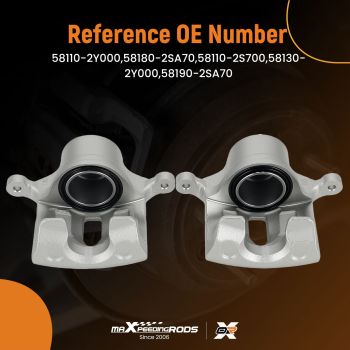 Pair Front Floating Caliper compatible for Hyundai ix35 1.6 1.7 2.0 2.4 2010-On 58110-2S550