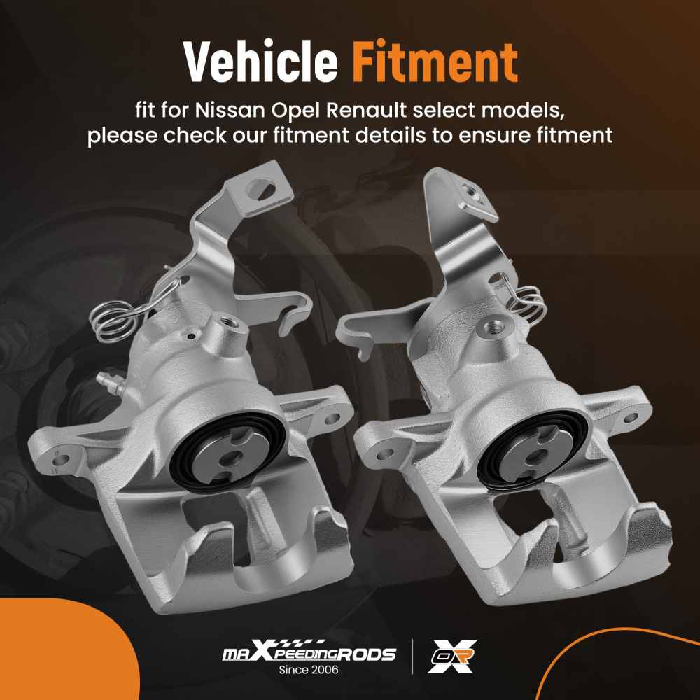Pair Rear L and R Brake Caliper compatible for Renault Master MK II 1998-2010 9111459 9111463