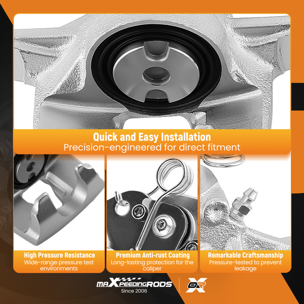 Pair Rear L and R Brake Caliper compatible for Renault Master MK II 1998-2010 9111459 9111463