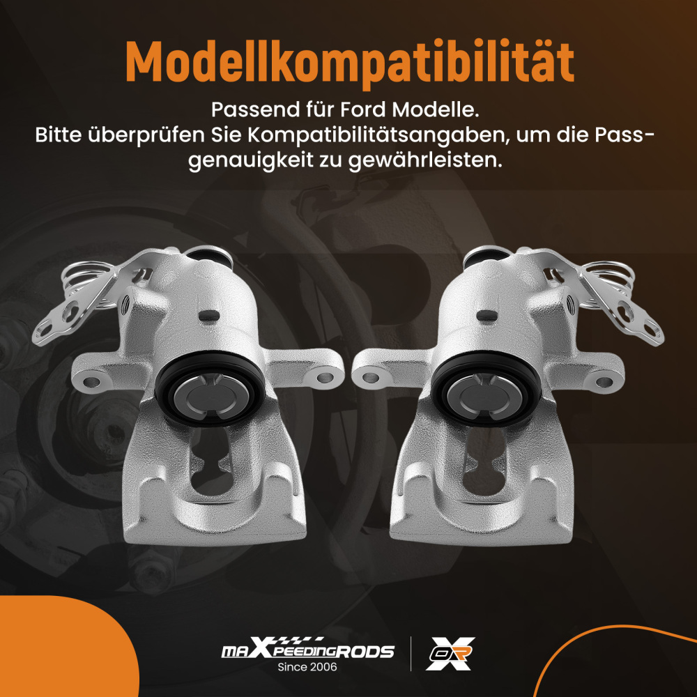 Pair Rear Brake Calipers compatible for Ford Focus 2004-2011 Galaxy 2006-2016 1439862 38mm