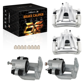 Front Rear Left Right Brake Calipers Set compatible for Jeep Liberty 2003-2007 w/Bracket