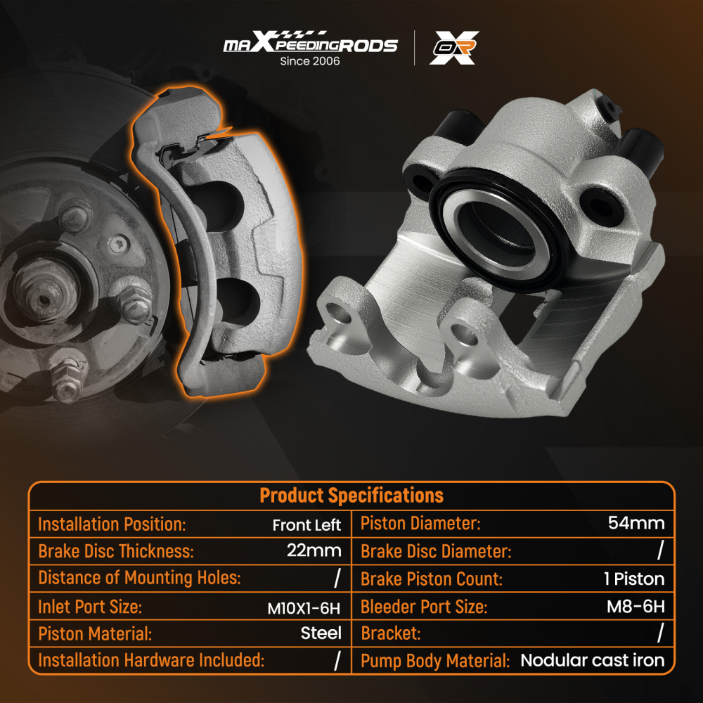2xFront Left Brake Caliper compatible for BMW 3 Ser E36 E46 Z3 E36 Z4 E85 90-09 34111160351