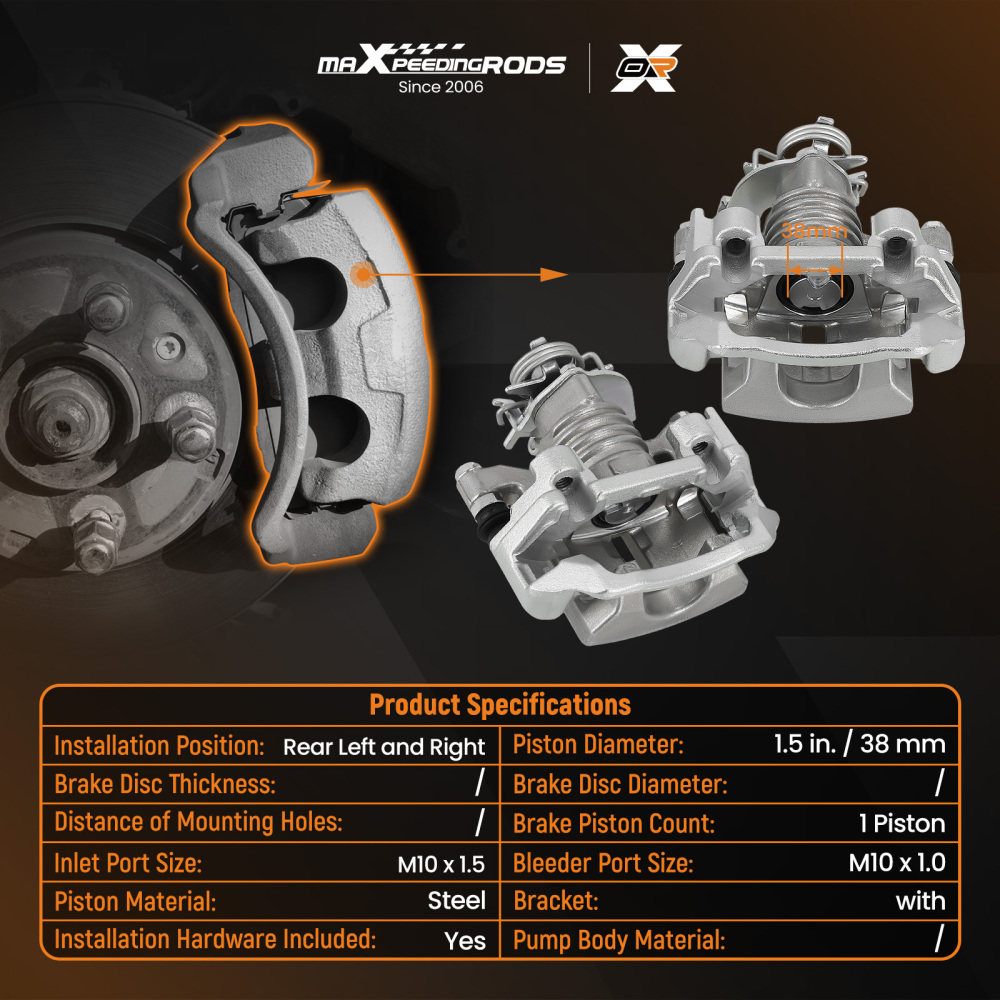Rear Disc Brake Calipers LH RH compatible for Chevrolet Cobalt 2.0L 2005HHR 2008-2010