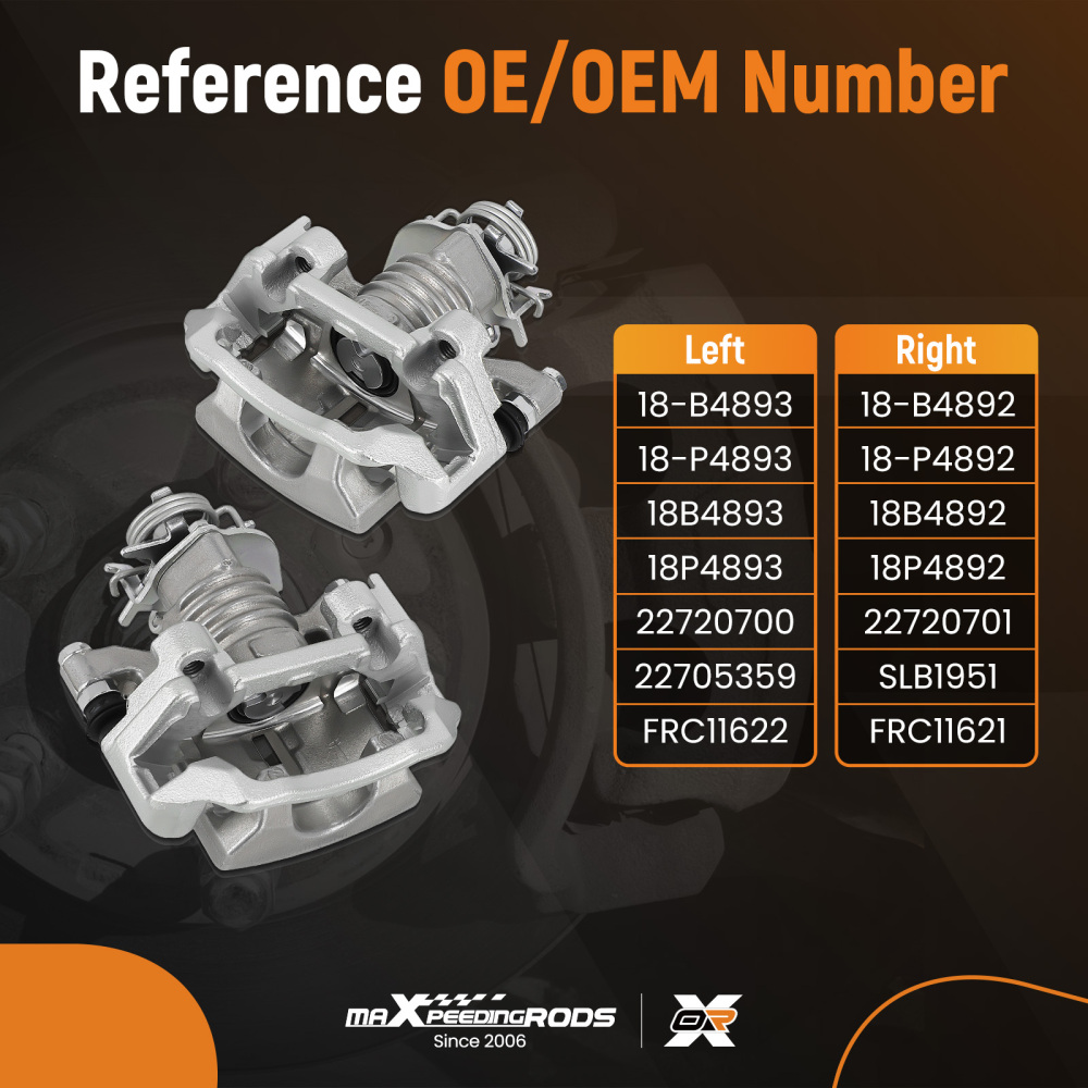 Rear Disc Brake Calipers LH RH compatible for Chevrolet Cobalt 2.0L 2005HHR 2008-2010