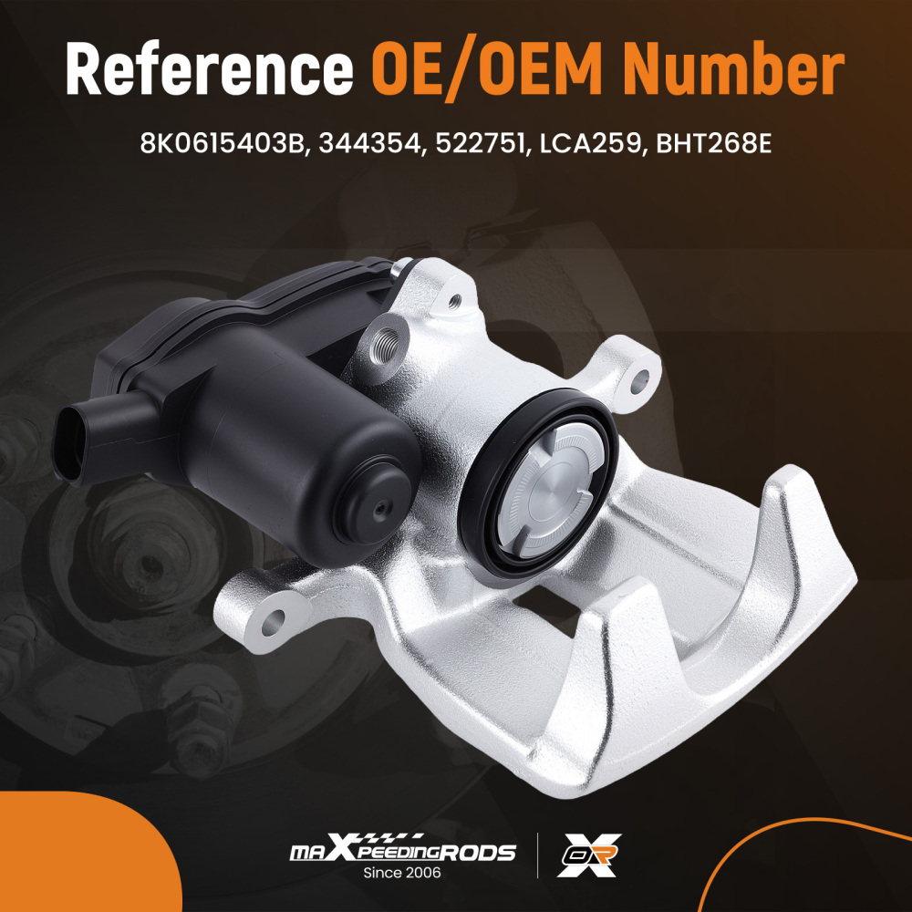 Electronic Brake Caliper Rear Left compatible for Audi A4 B8 A5 8F7 8T3 8TA 8K0615403 300mm