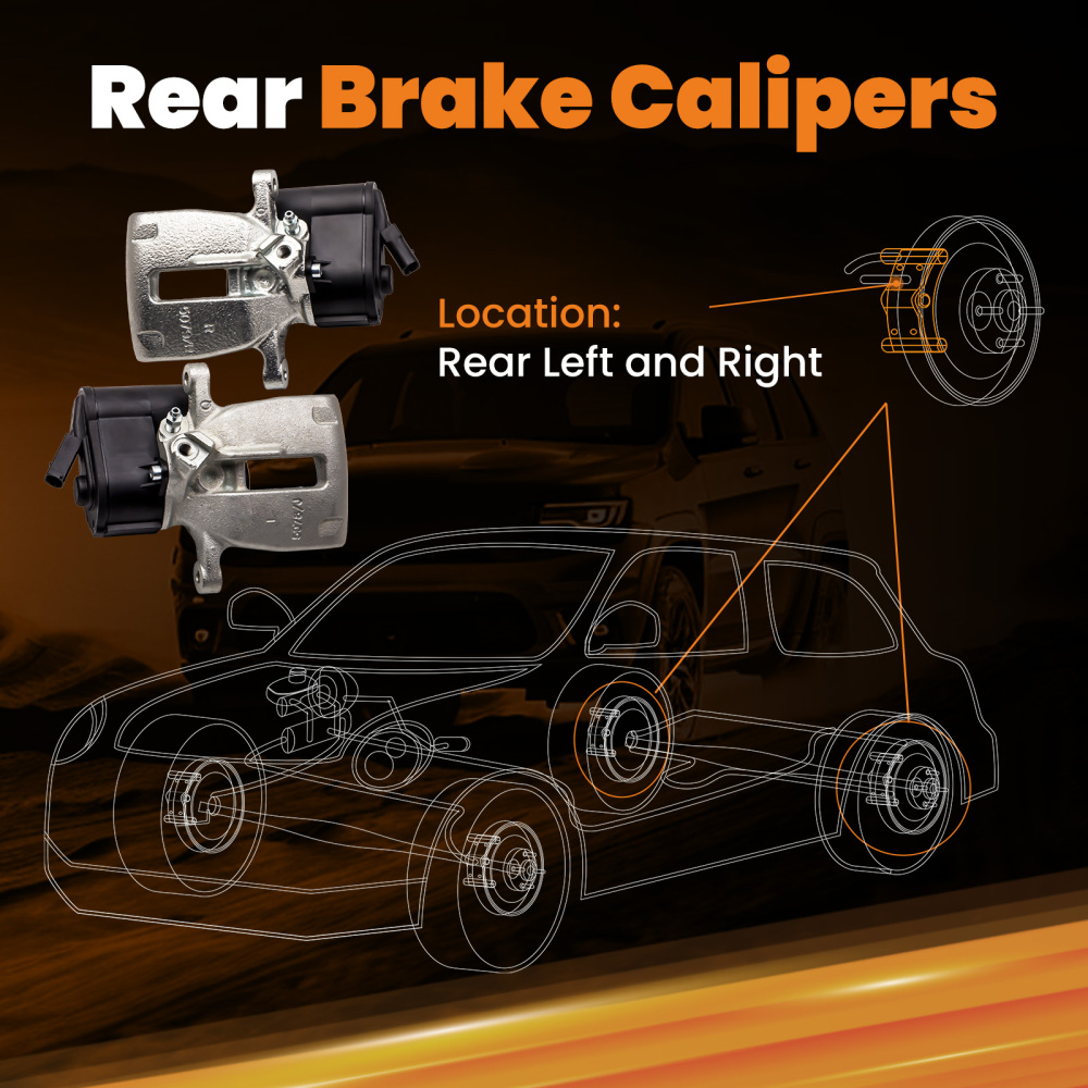 2pcs compatible for Audi Q3 compatible for Seat VW Tiguan Sharan Passat 5N0615403 5N0615404 Brake Calipers