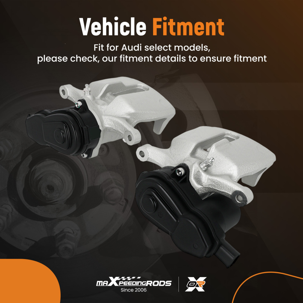 2 Rear Brake Caliper compatible for Audi A4 B8 A5 8T3 Q5 8R 2007-2017 8K0615403E 8K0615404E