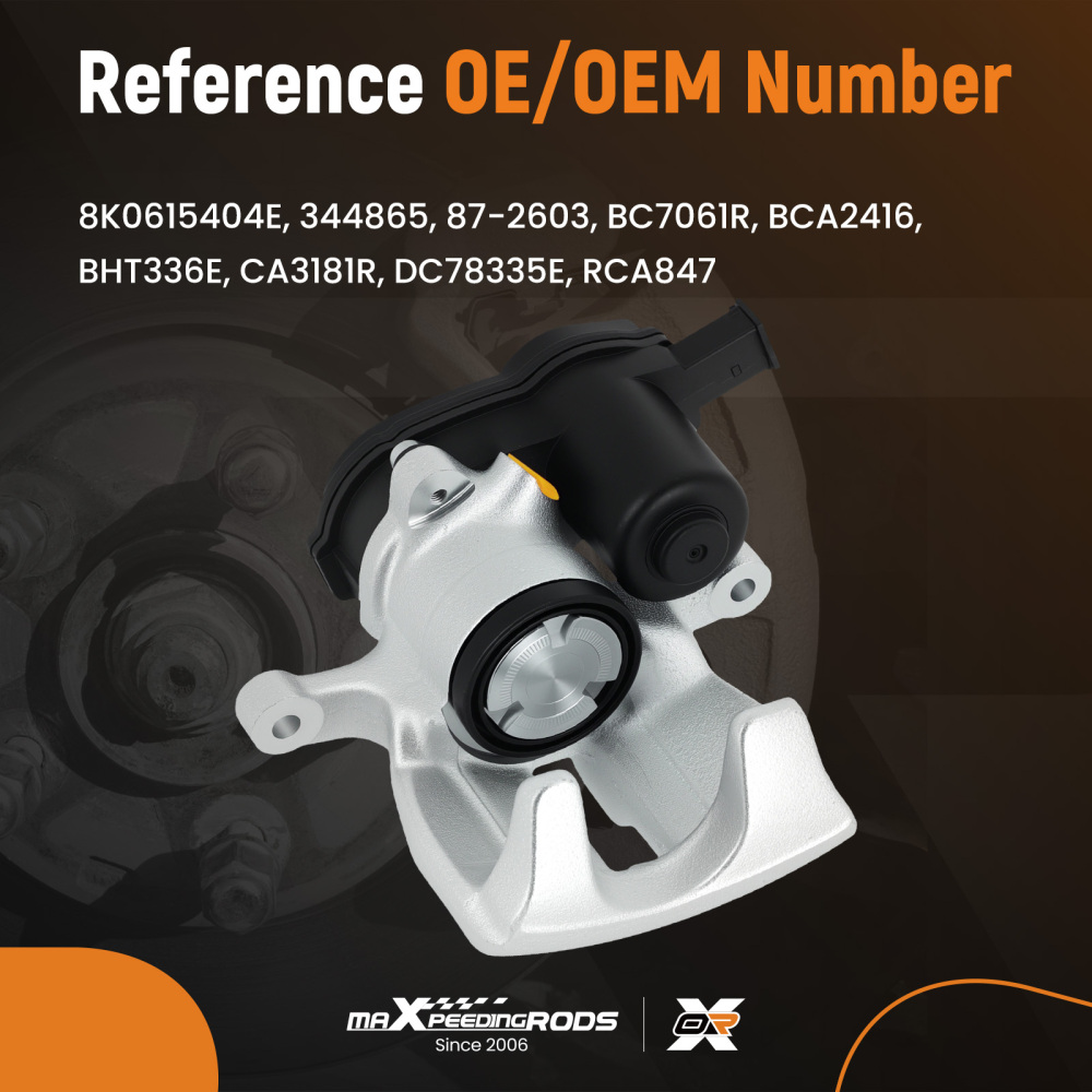 Electronic Brake Caliper Rear Right compatible for Audi A4 B8 A5 Coupe Q5 07-17 8K0615404E