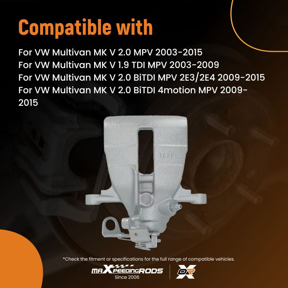 Brake Caliper Rear Left for VW Multivan MK V Transporter T5 2003-2015 7H0615423A