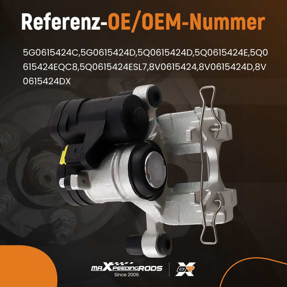 Rear Right Brake Caliper compatible for Audi A3 2012-2020 1.2L 1.4L 1.6L 1.8L 2.0L  38mm