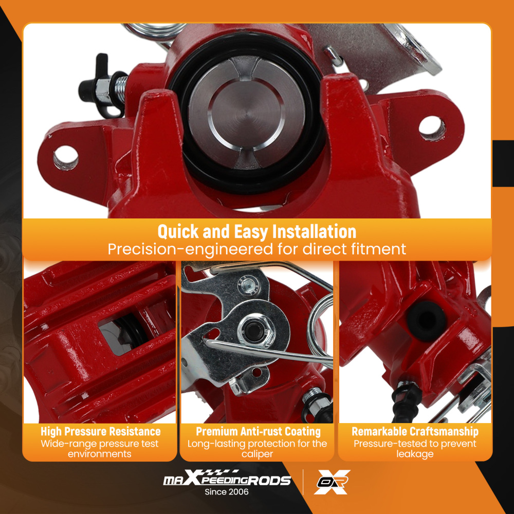 Pair of BRAKE CALIPER REAR LEFT + RIGHT compatible for VW GOLF MK 4 1J NEW C 1Y POLO Red