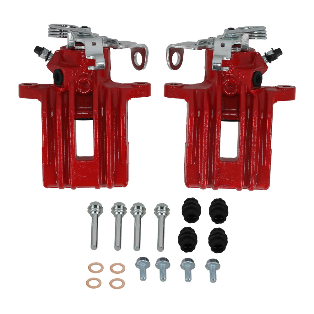 Pair of BRAKE CALIPER REAR LEFT + RIGHT compatible for VW GOLF MK 4 1J NEW C 1Y POLO Red