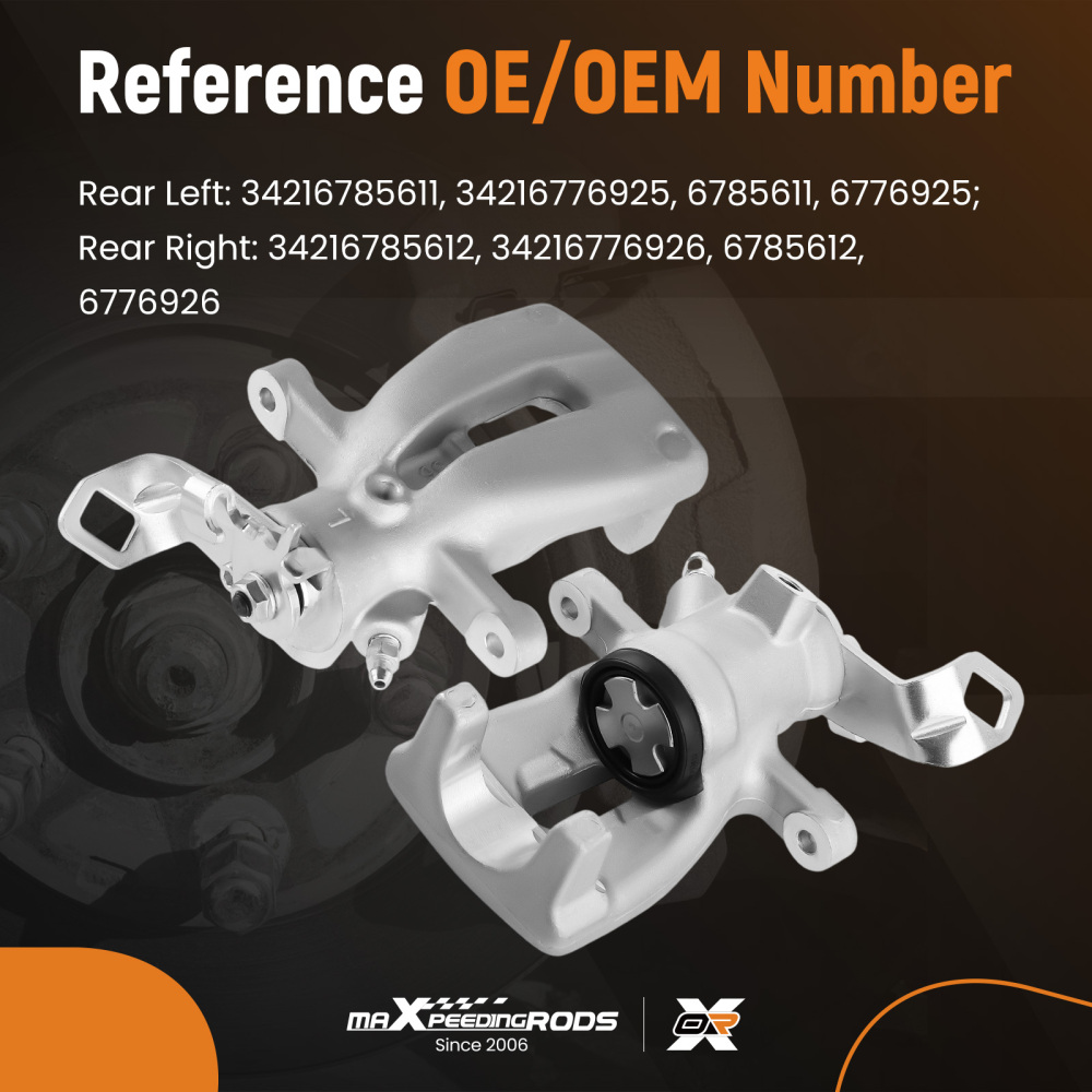 Pair Rear L& R Brake Caliper compatible for Mini R56 Cooper 2006 Cabriolet R57 34216785611