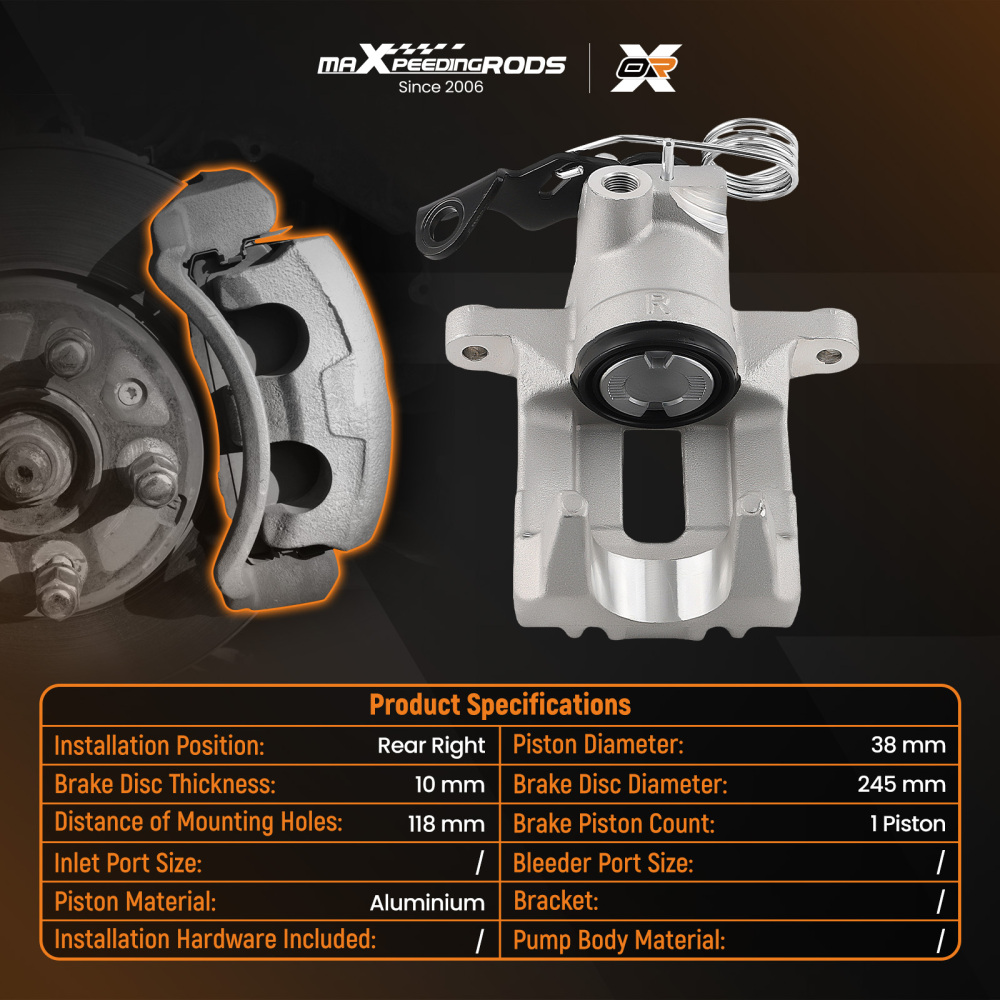 Rear Right Disc Brake Caliper 8E0615424 compatible for Audi A4 A6 compatible for VW Passat Saloon 3B2 3B6