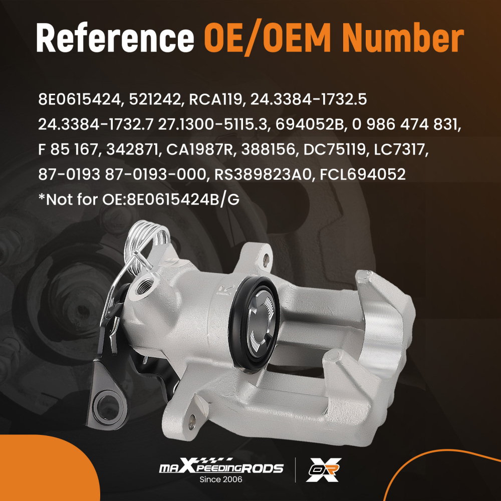 Rear Right Disc Brake Caliper 8E0615424 compatible for Audi A4 A6 compatible for VW Passat Saloon 3B2 3B6