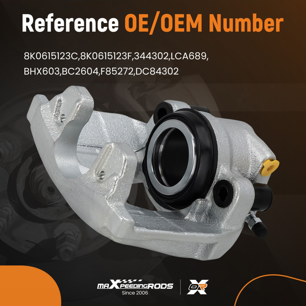 Front Left Brake Caliper compatible for Audi A4 Allroad A5 07-17 8K0615123C 344302 314mm