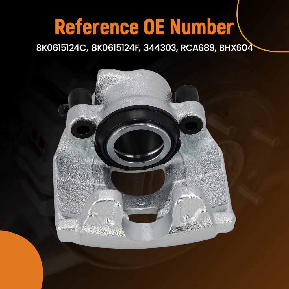 Front Right Brake Caliper compatible for Audi A4 Allroad B8 A5 8F7 8T3 8TA 8K0615124C 57mm