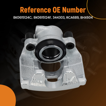 Front Right Brake Caliper compatible for Audi A4 Allroad B8 A5 8F7 8T3 8TA 8K0615124C 57mm