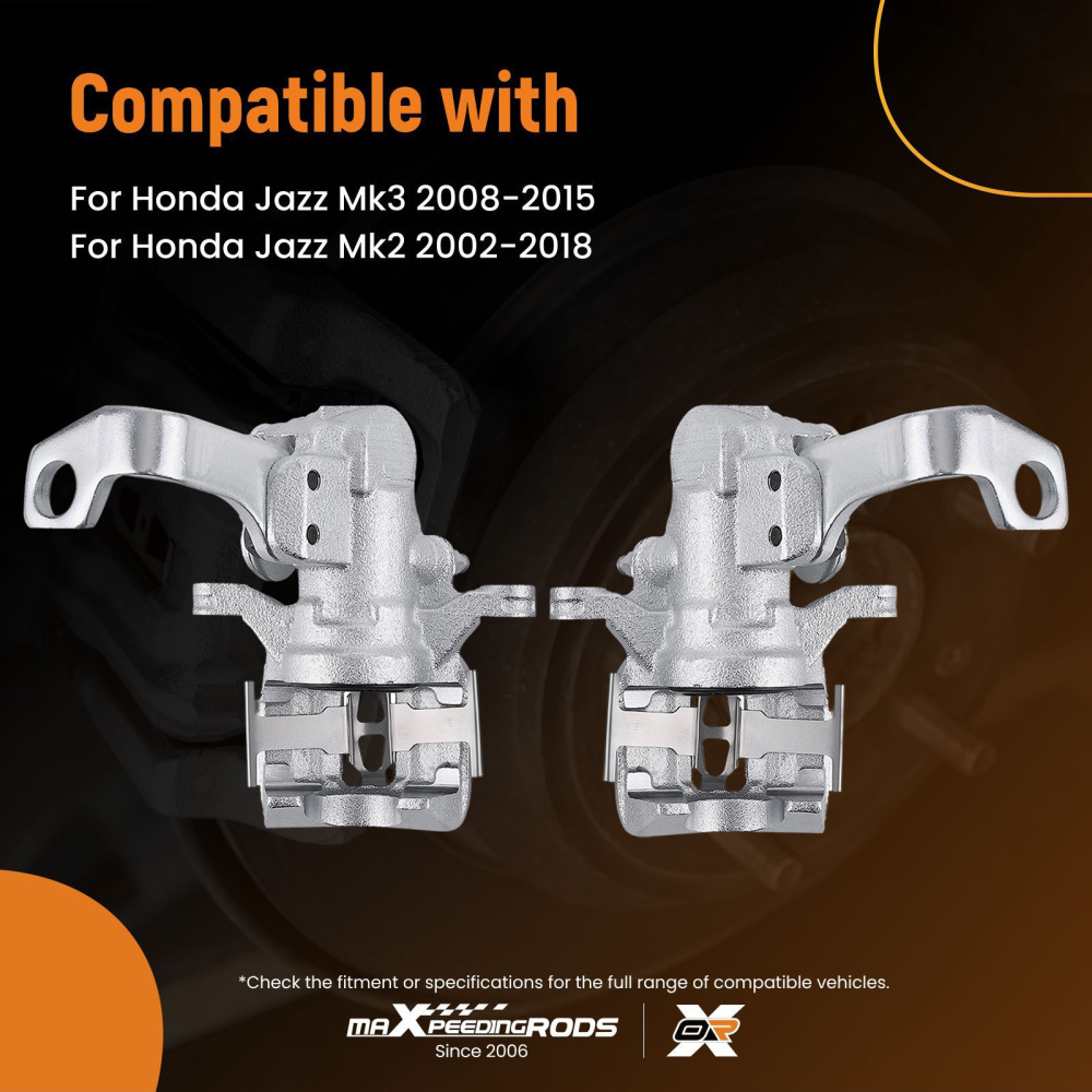 Pinza Freno Posteriore Sinistra + Destra compatibile per Honda Jazz Mk3 08-15 Mk2 02-18