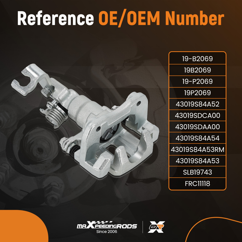 Rear Left Brake Caliper compatible for Honda Accord 1998-2007 compatible for Acura TSX 2004-2008 19-B2069