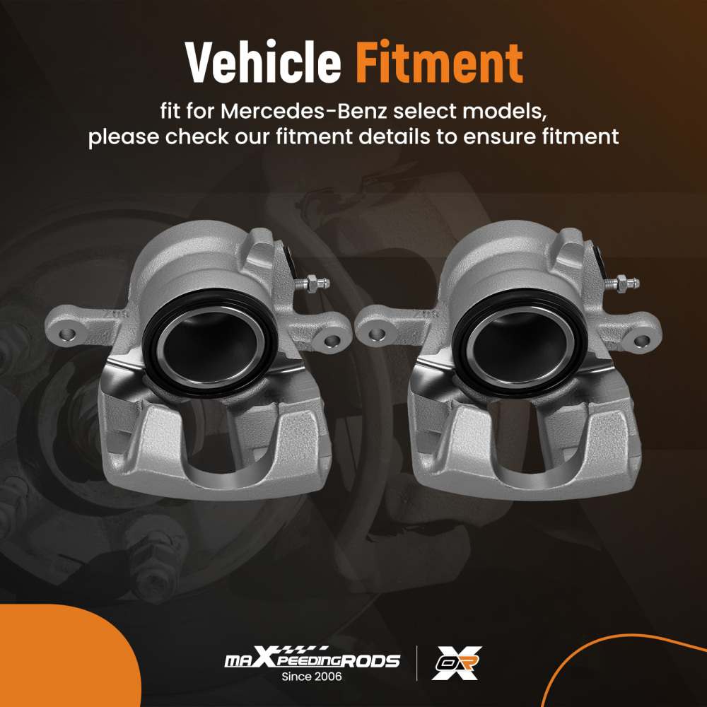 Front Brake Calipers Pair compatible for Mercedes A-Class W169 B-Class W245 2004-201222mm