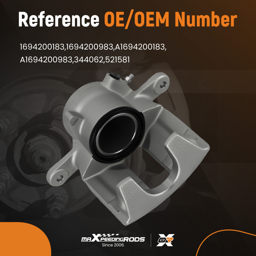 Front Left Brake Caliper compatible for Mercedes-Benz A-Klasse W169 B-Klasse W245 57 mm