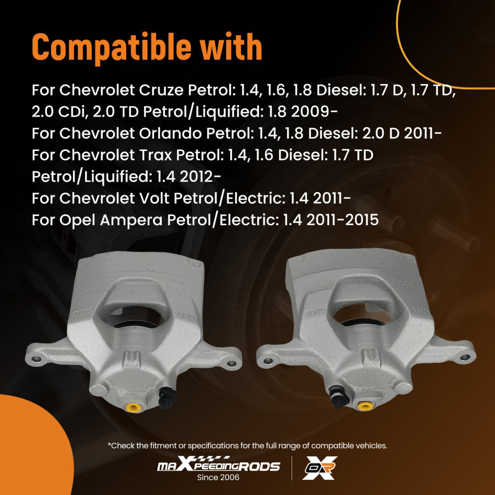 Pinza Freno Anteriore Sinistro compatibile per Chevrolet Cruze Orlando Trax 2009-2018 542113