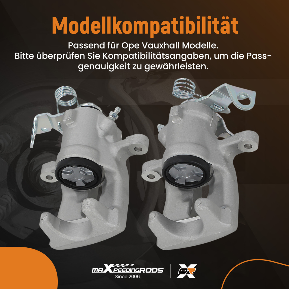 2x Rear Brake Caliper compatible for Opel Astra H GTC Twintop 2004-2014 93179156 93179157