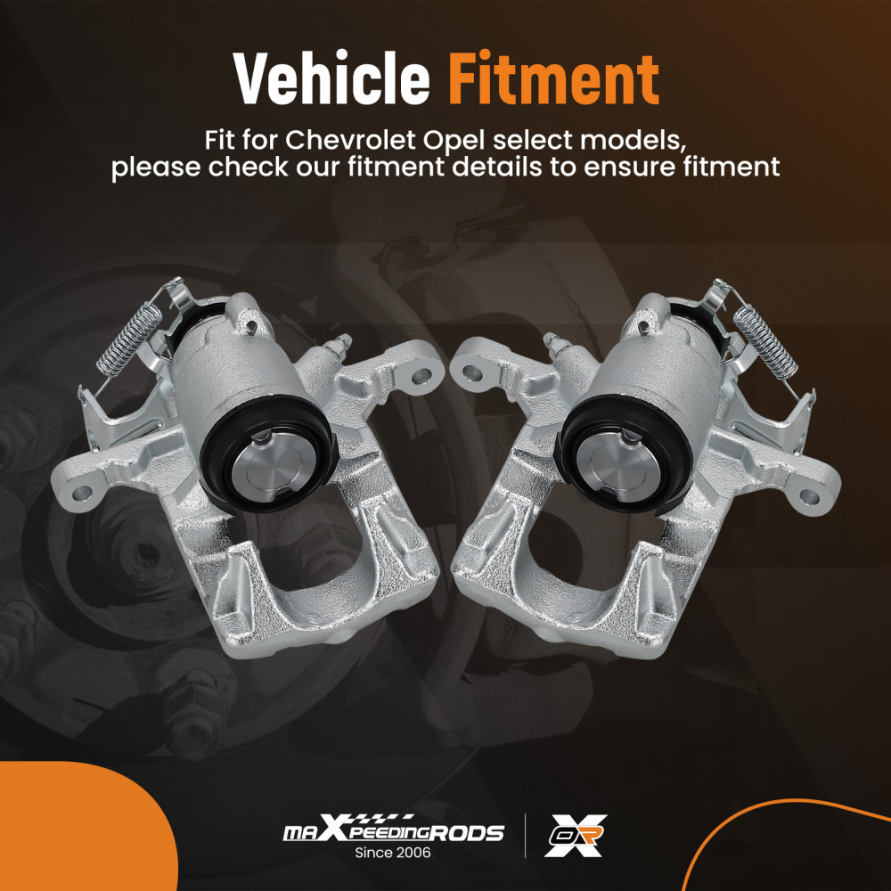 Pair Brake Caliper Rear Left Right compatible for Vauxhall Astra 2009-2015 Mokka 2012- 38mm