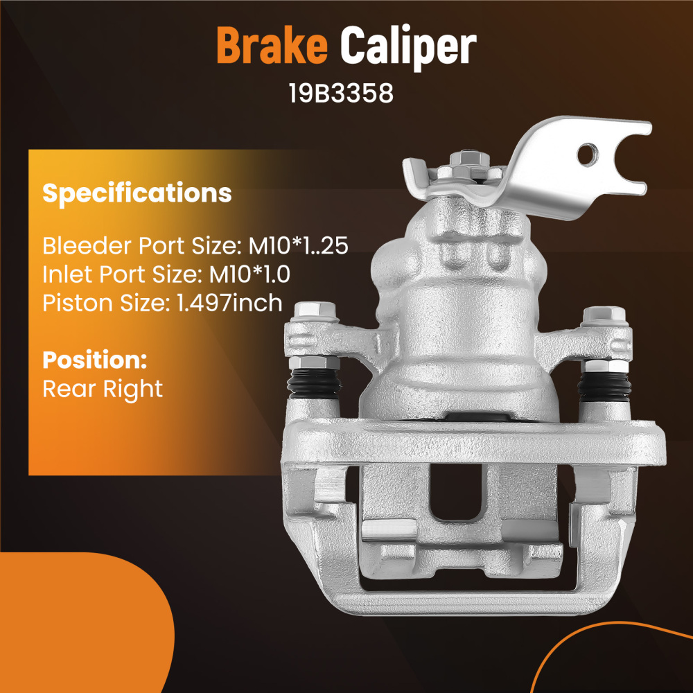 Rear Right Brake Caliper With Bracket compatible for Acura 2009-2014 compatible for Honda 2008-2012