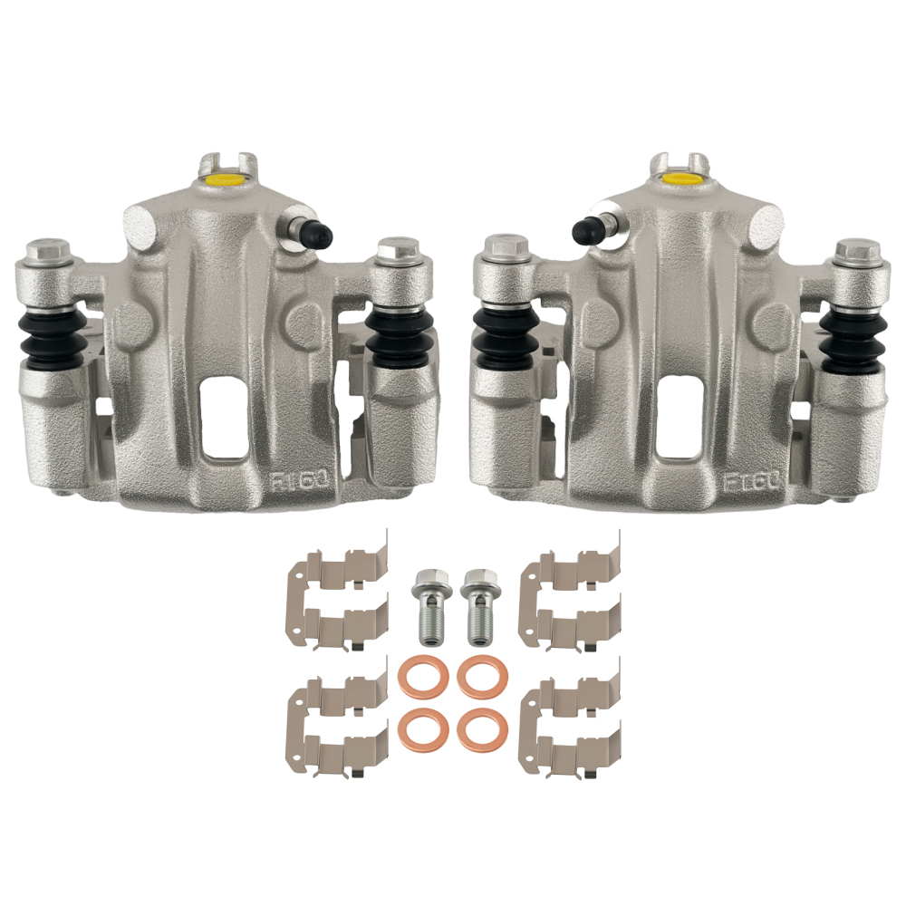 Rear Disc Brake Calipers w/Bracket compatible for Hyundai Accent 2006-07 compatible for Kia Forte 2010-13