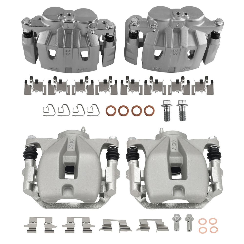 4* Disc Brake Caliper Complete Set compatible for Toyota Highlander 2010-2013 with Bracket
