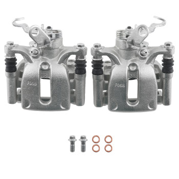 Rear Left Right Brake Calipers Pair compatible for Volkswagen Passat 2015-2022/Compatible for Golf 2015-21