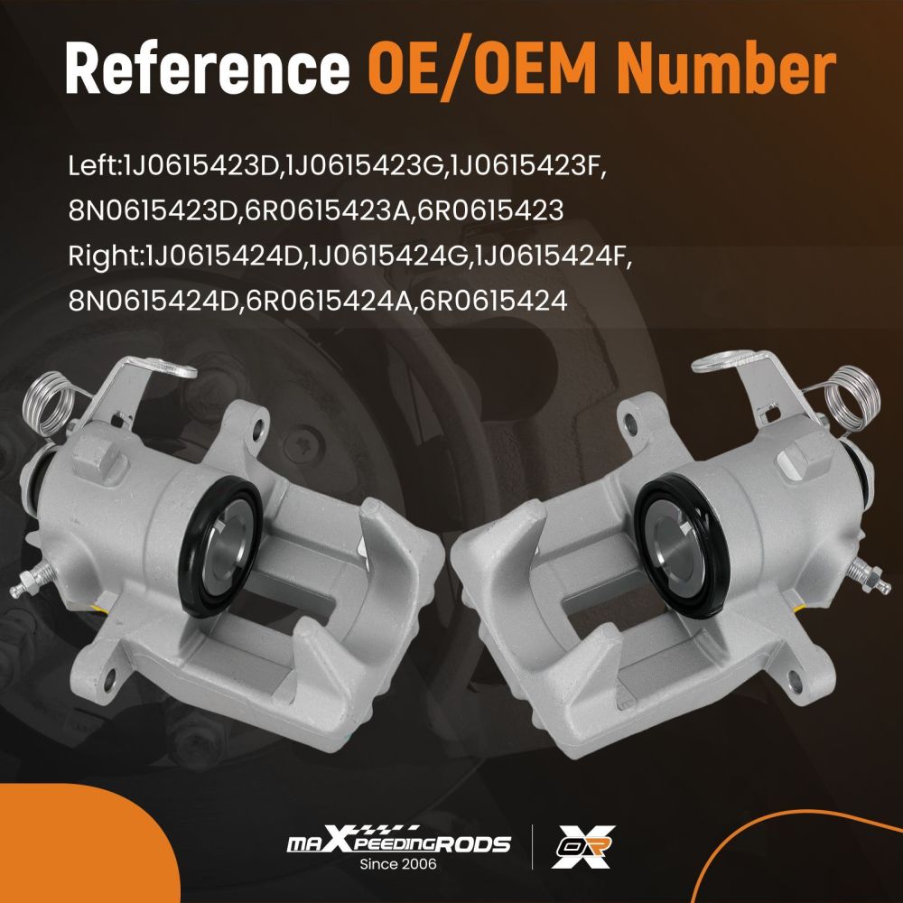 Rear LeftRight Brake Calipers compatible for Seat Ibiza MK IV V 03-19 compatible for VW Golf 1997-2005