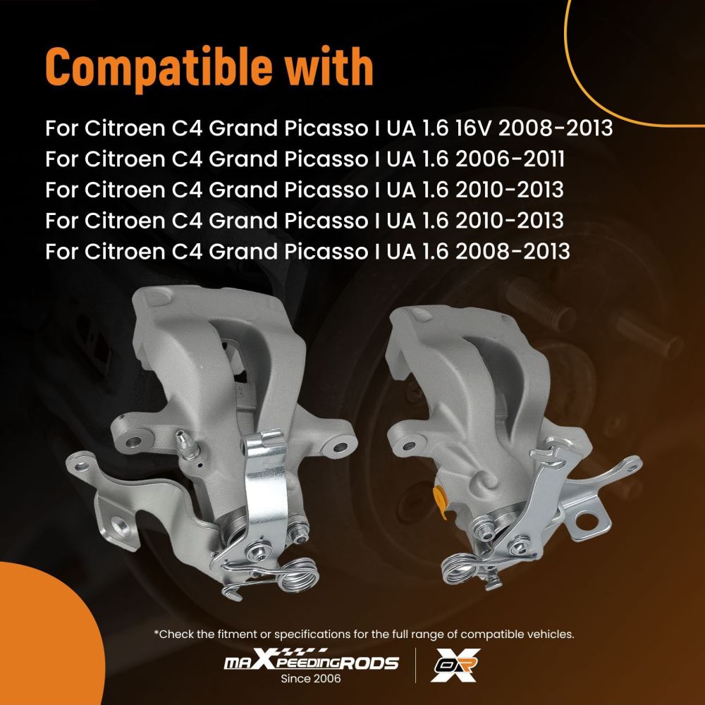 Rear Left Right Brake Caliper compatible for Citroen C4 Grand Picasso UA Picasso compatible for UD 06-13