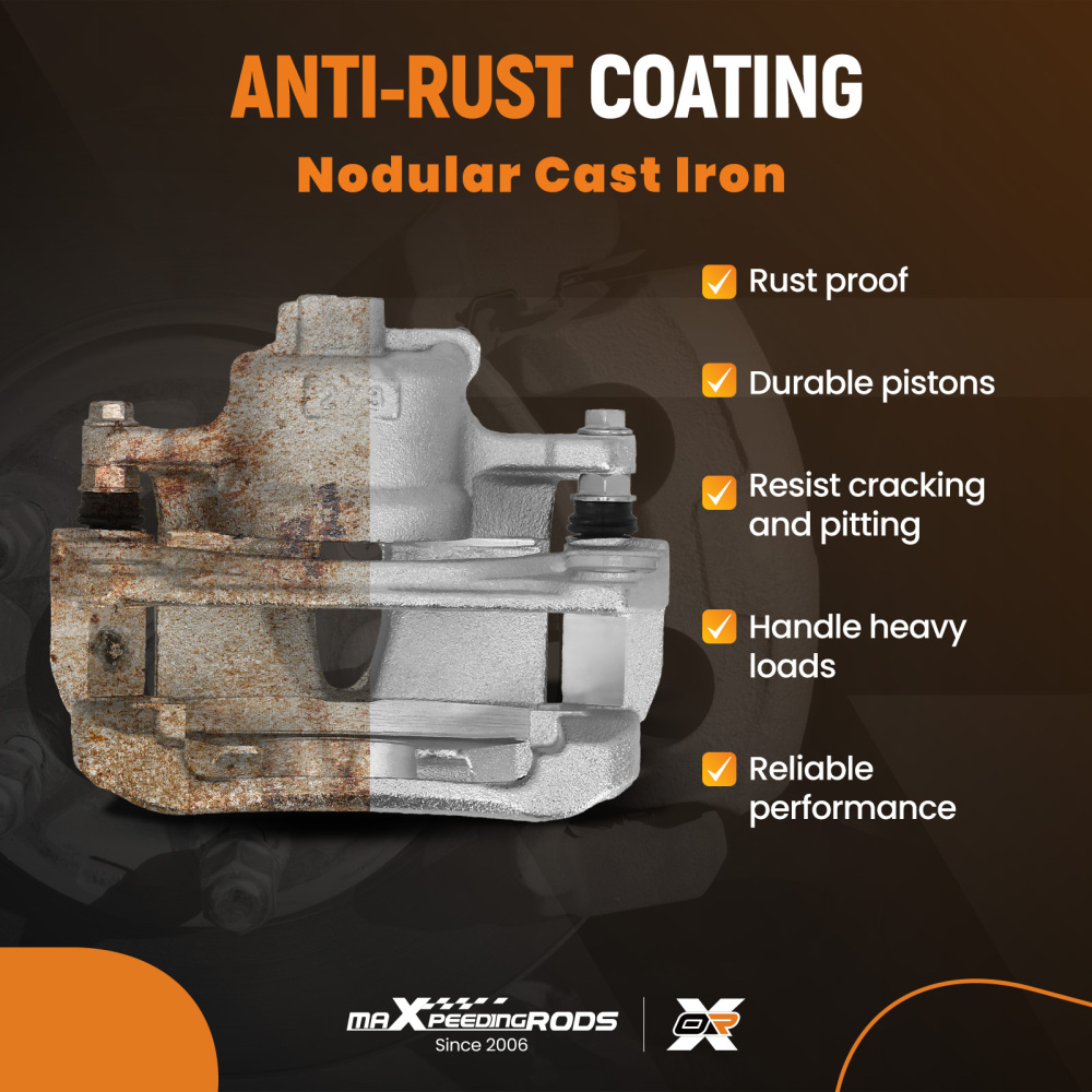 2X Front Left Right Brake Caliper w/Bracket Assembly compatible for Toyota Camry 2002-2006