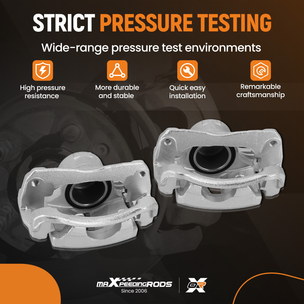 2X Front Left Right Brake Caliper w/Bracket Assembly compatible for Toyota Camry 2002-2006