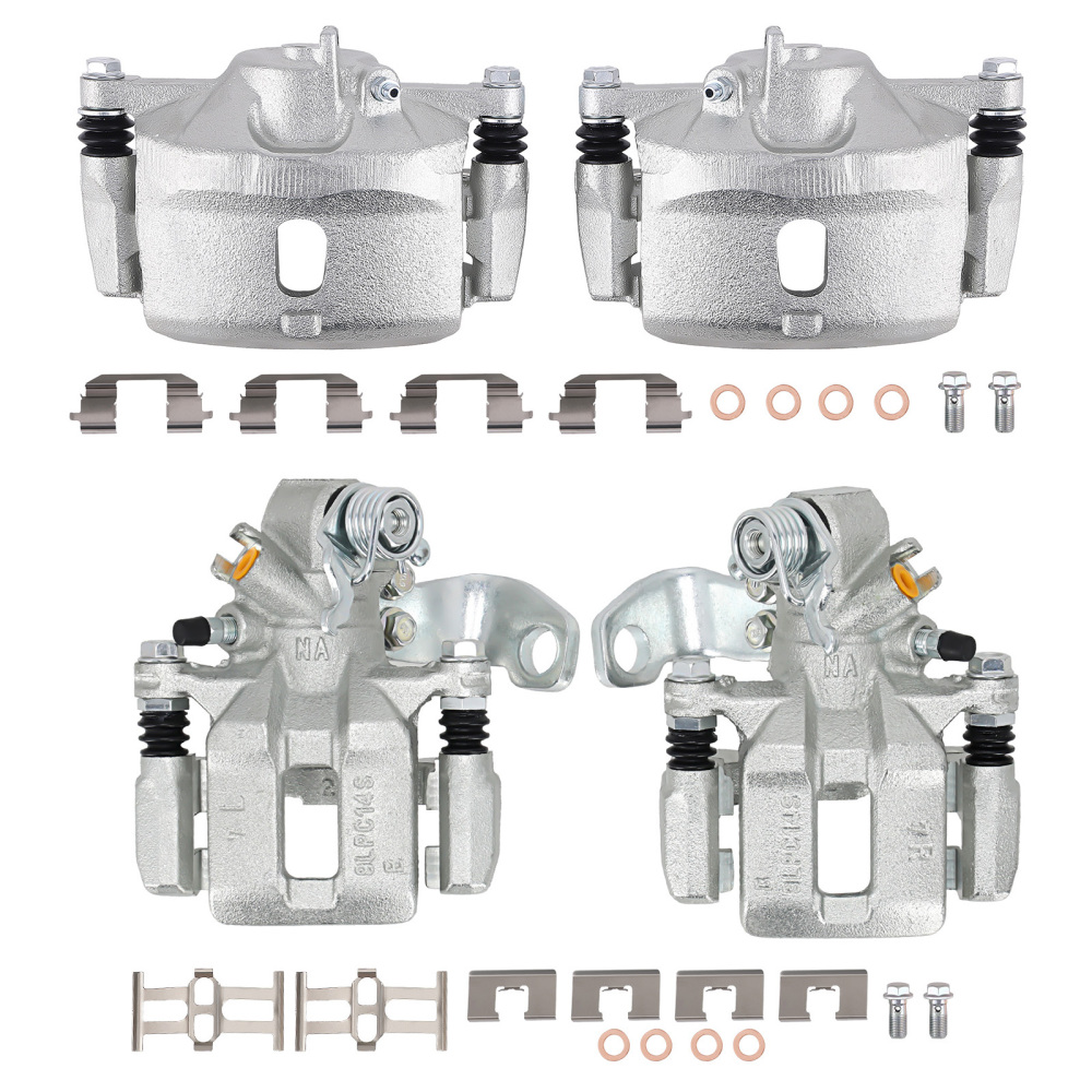 Four Brake Caliper Complete Set compatible for Honda Civic DX/EX/LX 2006-11 19B1832 19B1833