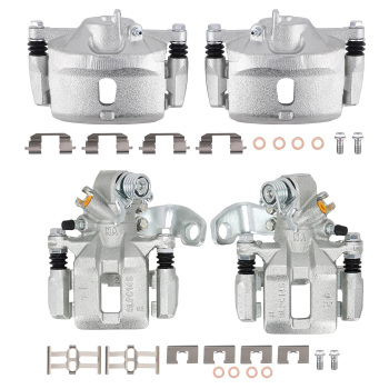 Four Brake Caliper Complete Set compatible for Honda Civic DX/EX/LX 2006-11 19B1832 19B1833