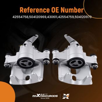 Pair Brake Caliper Rear compatible for Iveco Daily MK 4 MK 5 2006-2014 430611 430612 24mm