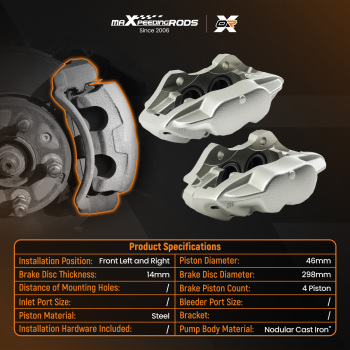 Pair Brake Caliper Front LeftRight compatible for Land Rover Defender 90 130 SEB500450