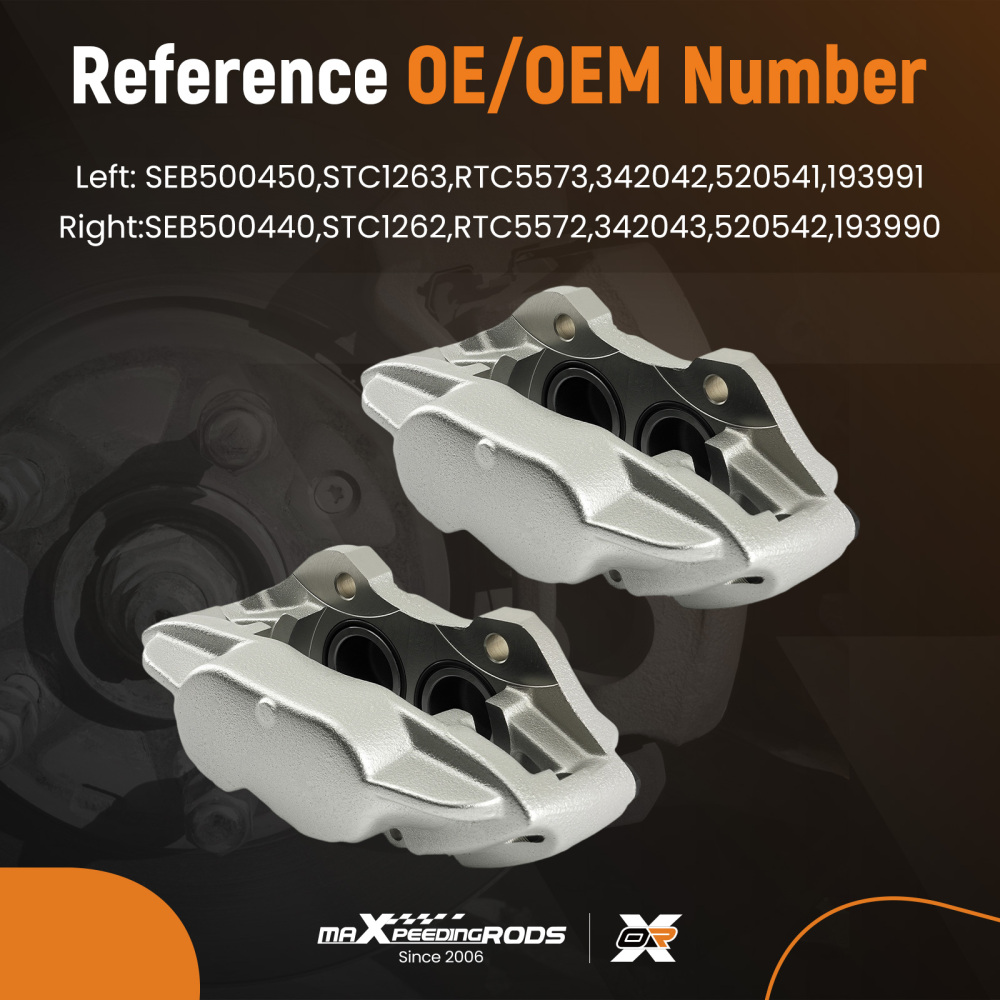Pair Brake Caliper Front LeftRight compatible for Land Rover Defender 90 130 SEB500450