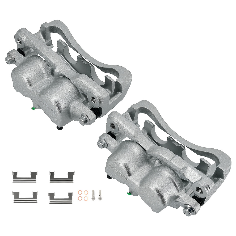 2X Front Brake Calipers w/Bracket compatible for Chevrolet GMC Silverado Sierra 2500 3500