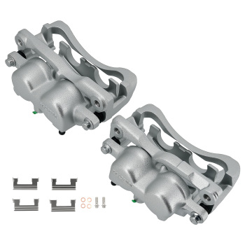 2X Front Brake Calipers w/Bracket compatible for Chevrolet GMC Silverado Sierra 2500 3500