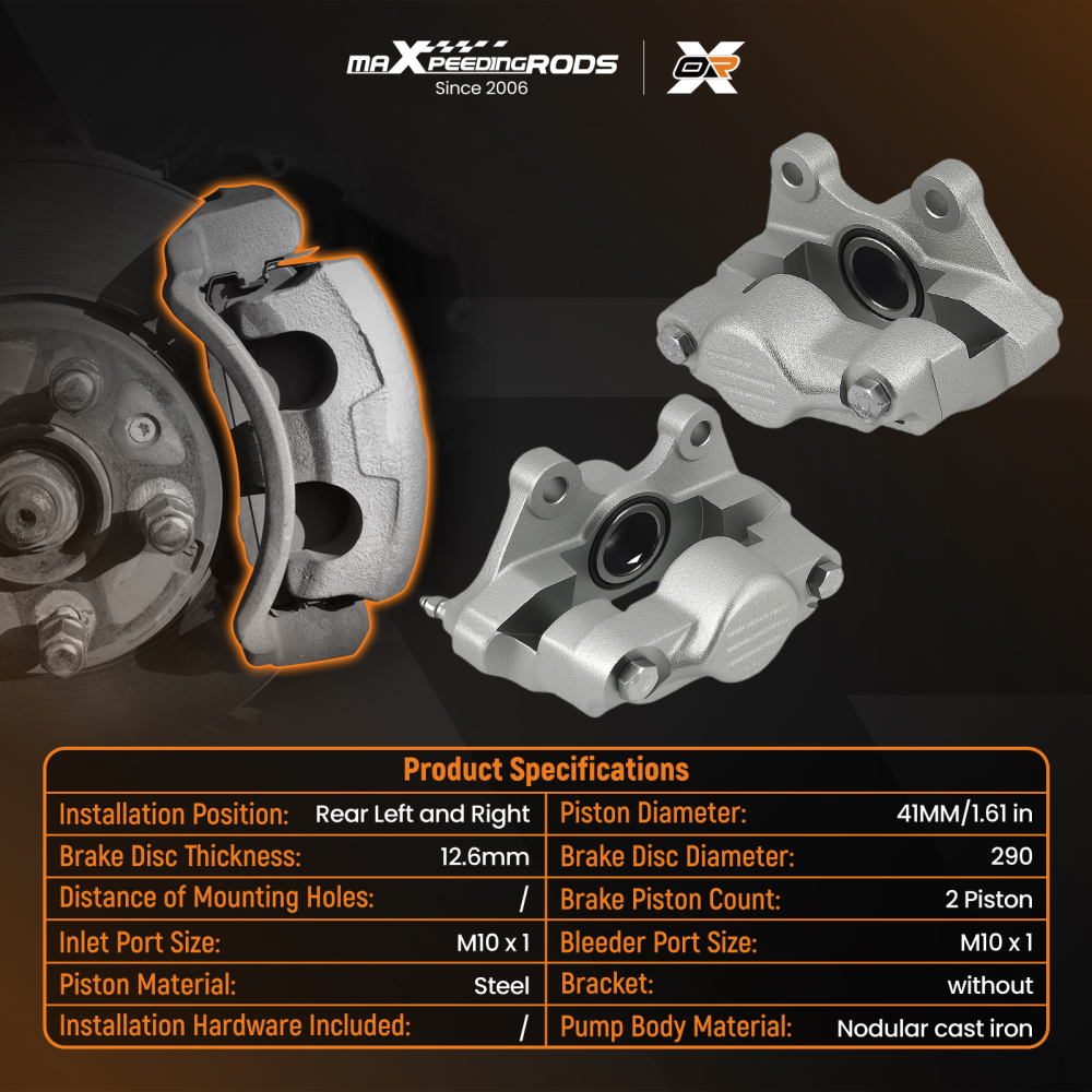 2x Rear Brake Calipers compatible for Land Rover Defender 90 Discovery compatible for Range Rover STC1264