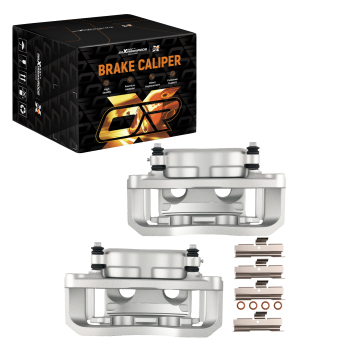 Front Disc Brake Caliper Pair with Bracket compatible for Ford E-150 E-250 E-350 1999-2007