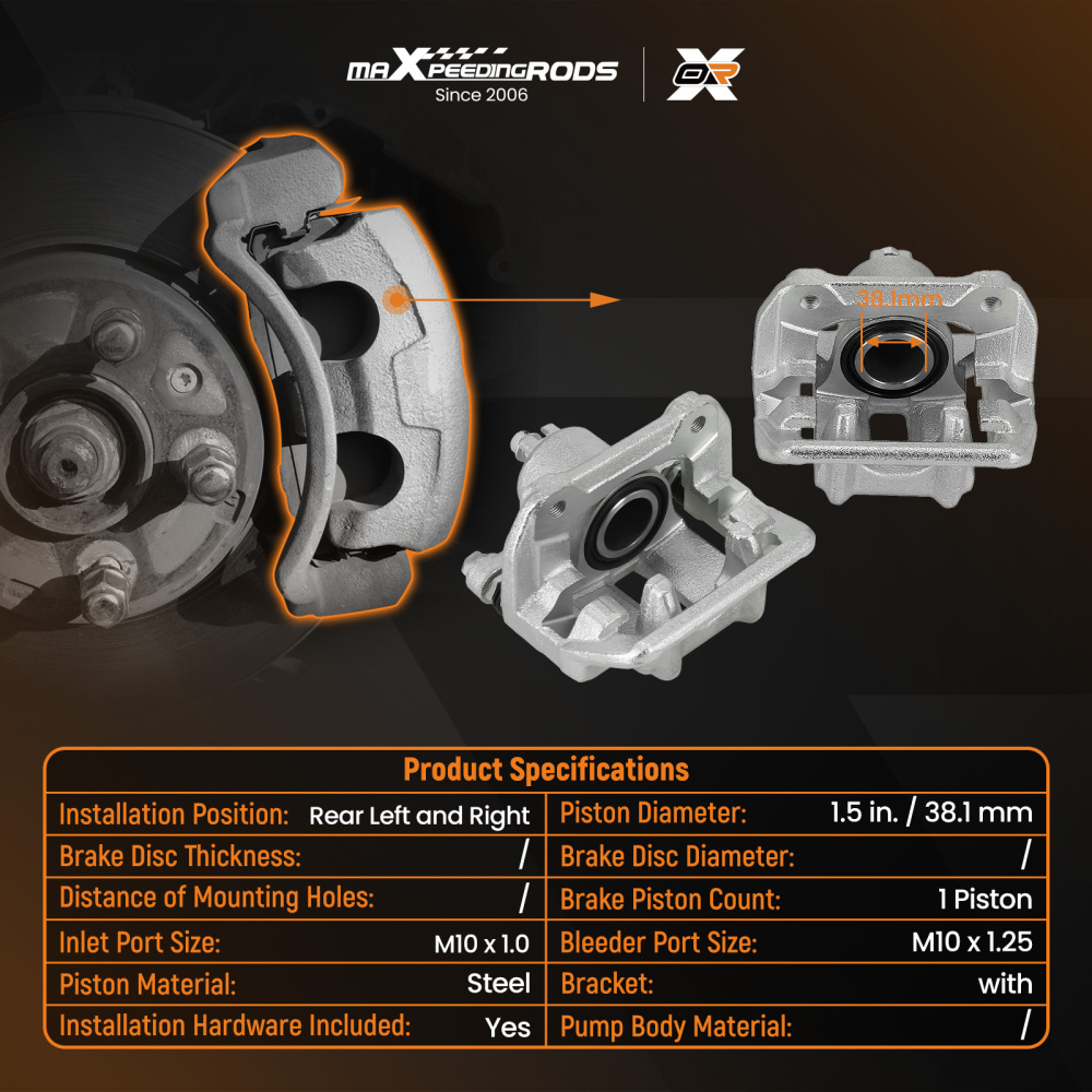 Rear Brake Caliper Set compatible for Acura CL TL compatible for Honda Element 1999-2011 19-B2589 19-B2588